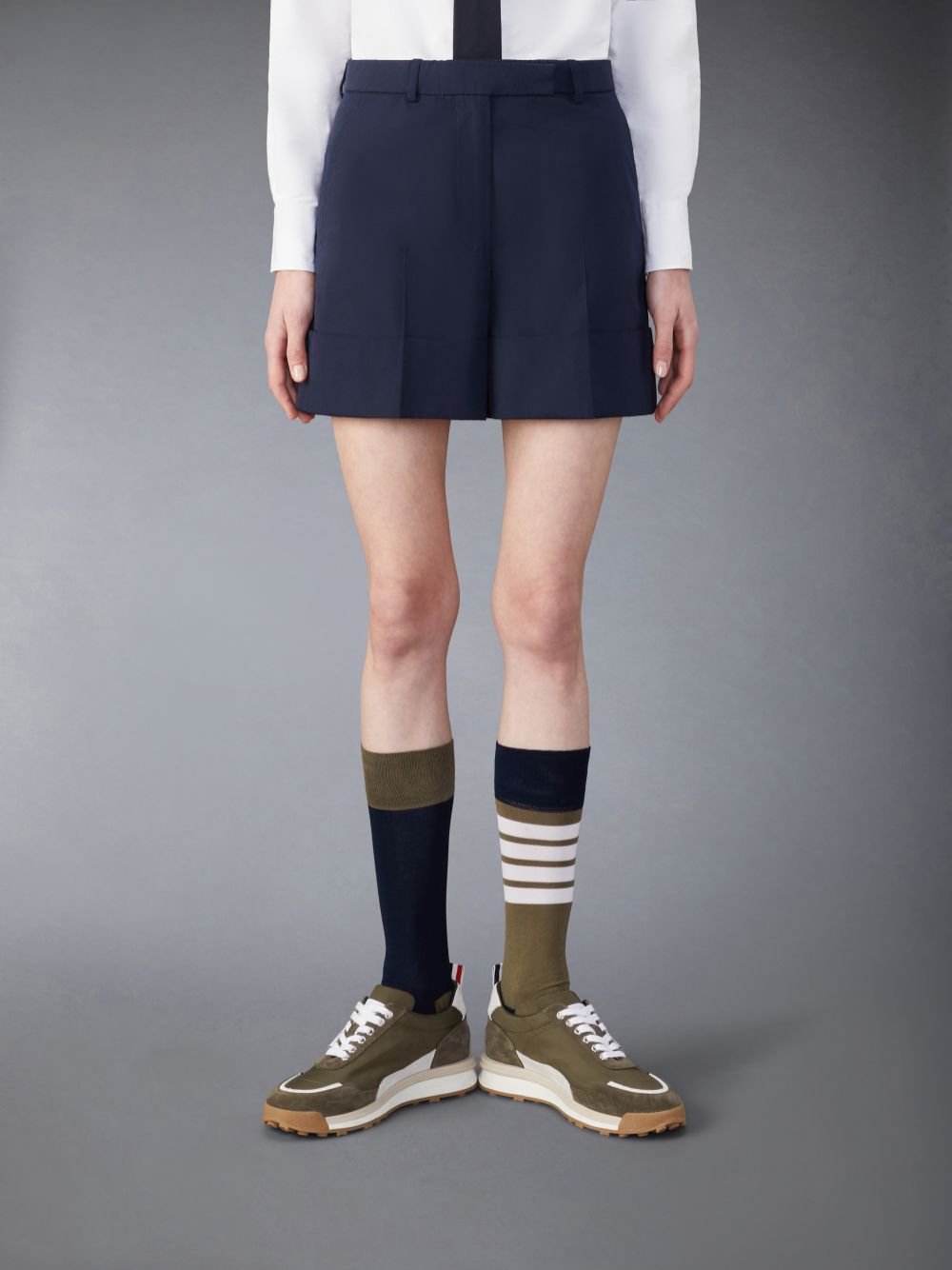 Short Thom Browne Typewriter Sack Femme Bleu | HJK72J07929