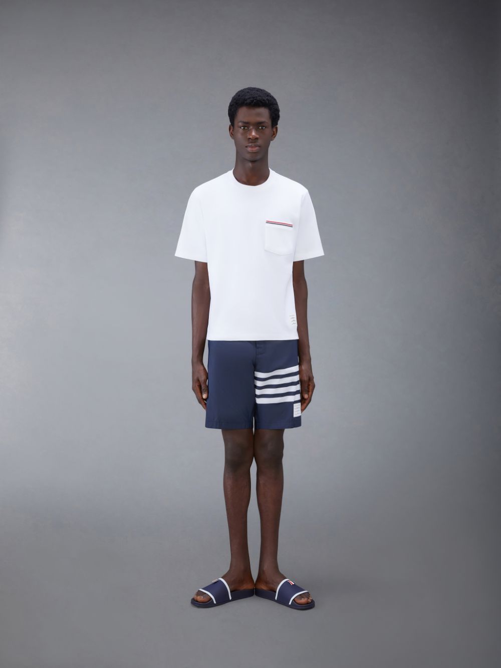 Shorts De Bain Thom Browne Swim Tech 4-Bar Homme Bleu | ISW88V78086