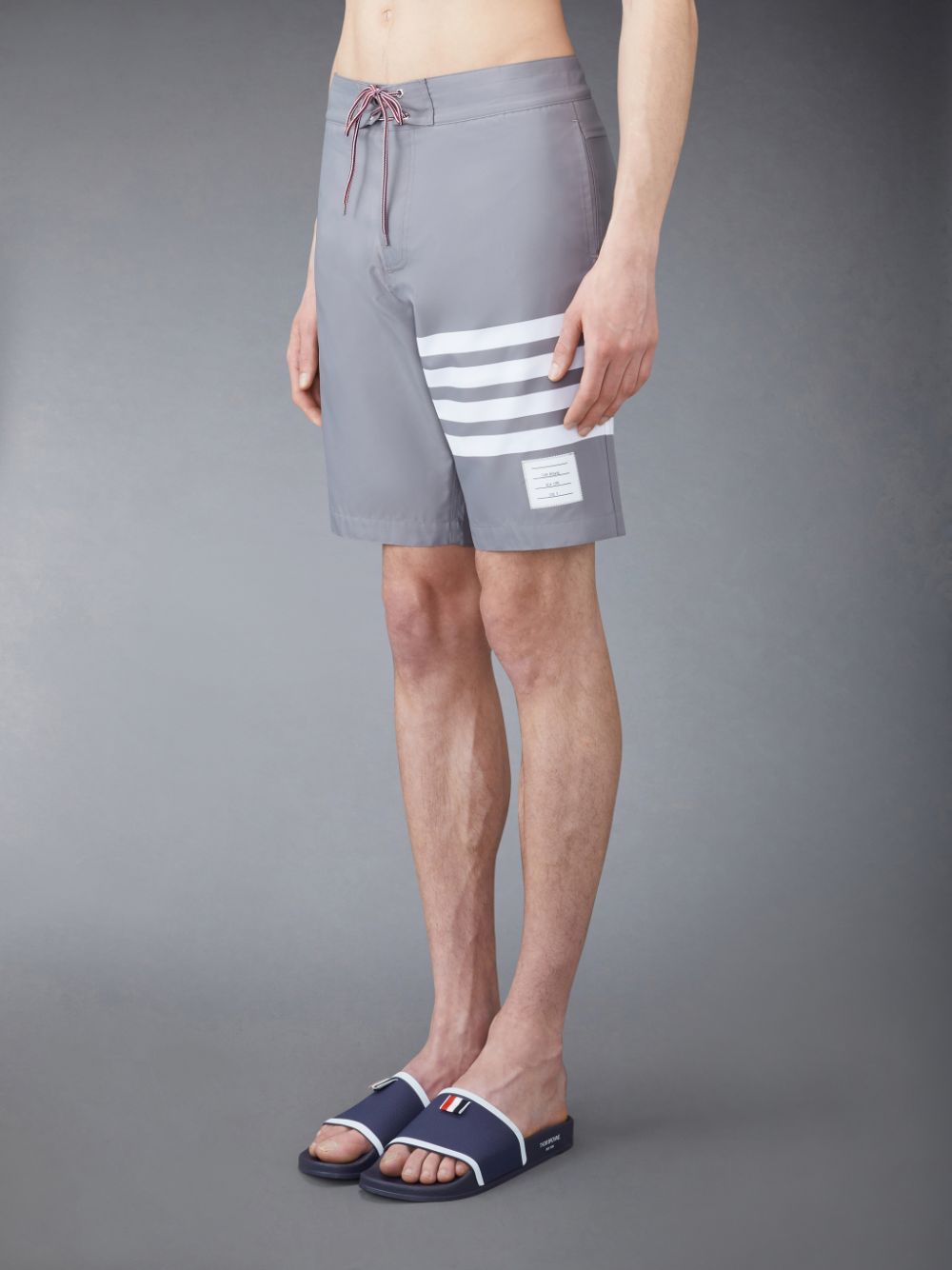 Shorts De Bain Thom Browne Swim Tech 4-Bar Homme Grise | BGJ75Z41300