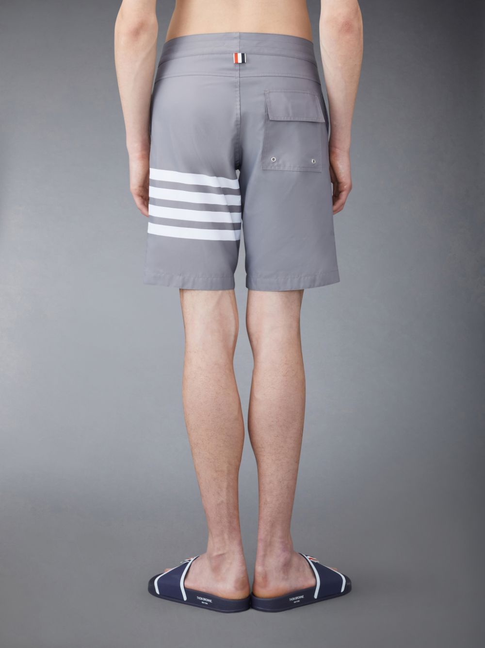 Shorts De Bain Thom Browne Swim Tech 4-Bar Homme Grise | BGJ75Z41300