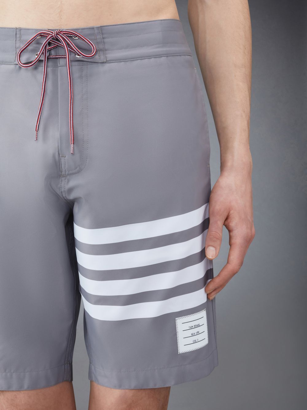 Shorts De Bain Thom Browne Swim Tech 4-Bar Homme Grise | BGJ75Z41300