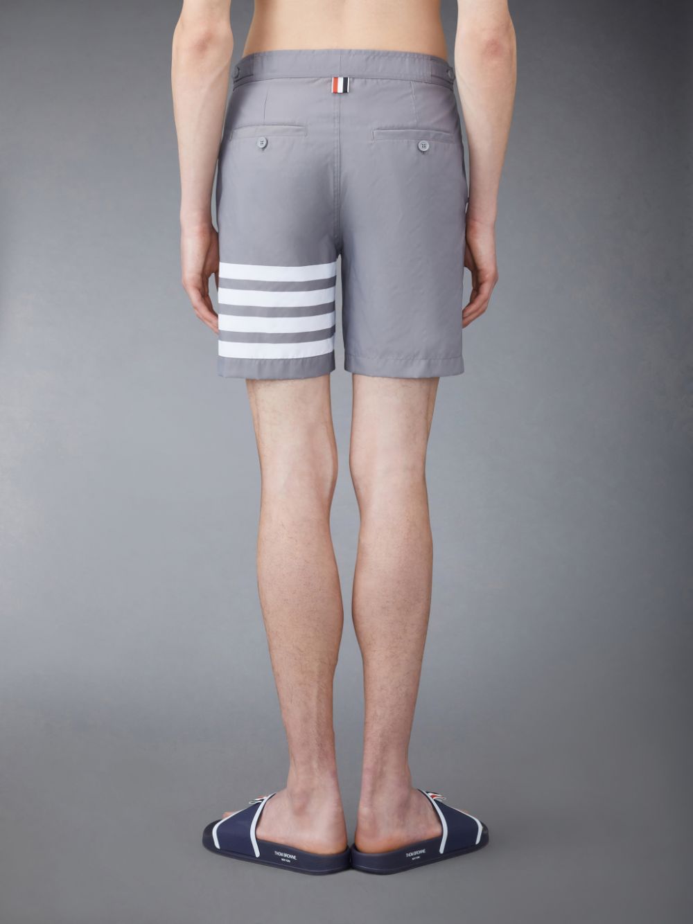 Shorts De Bain Thom Browne Swim Tech 4-Bar Homme Grise | RPZ65U49462