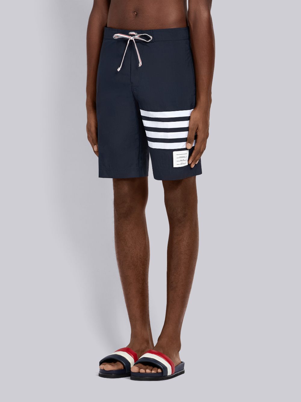 Shorts De Bain Thom Browne Swim Tech 4-Bar Board Short Homme Bleu Marine | GRF52K99002