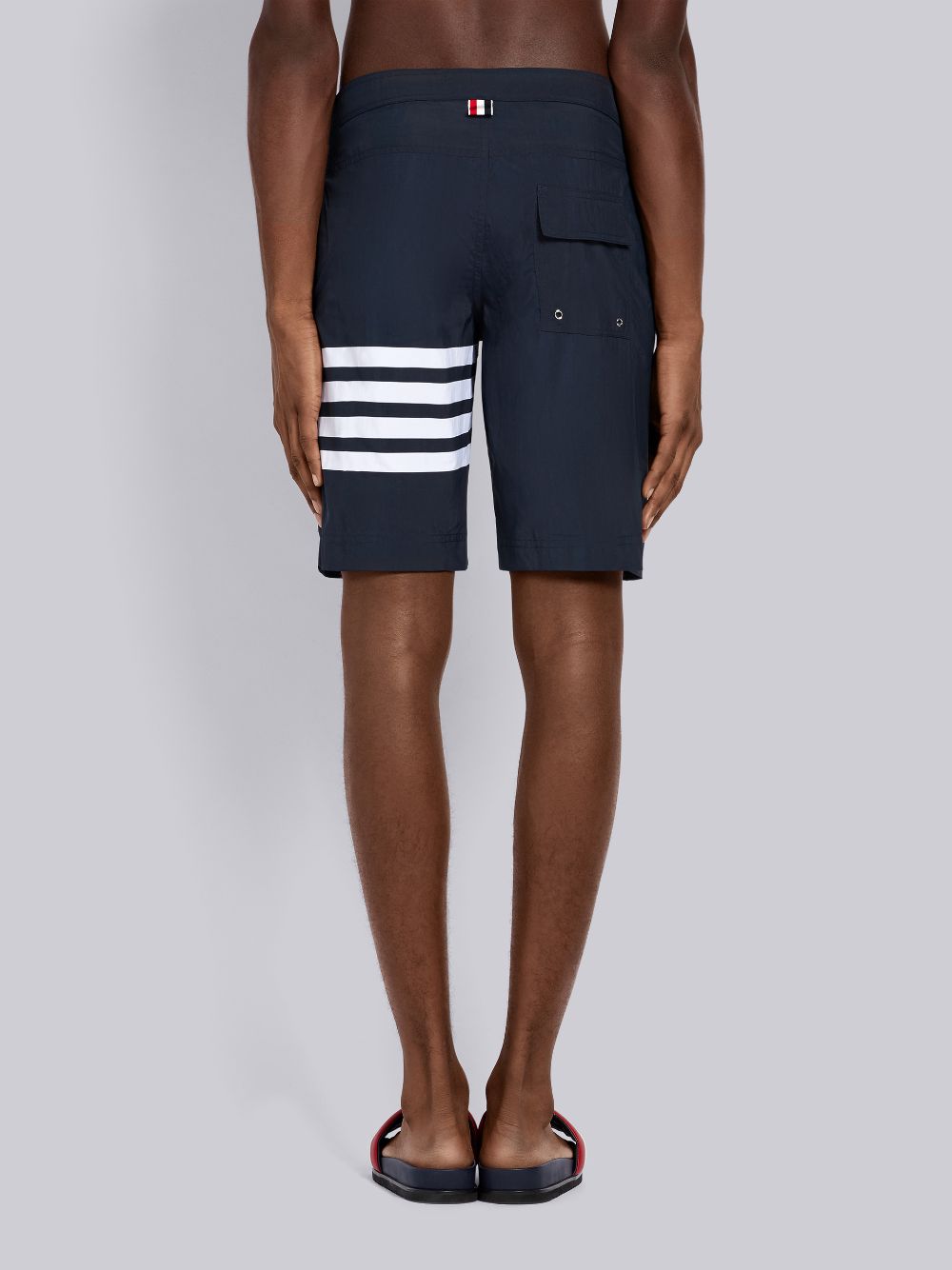 Shorts De Bain Thom Browne Swim Tech 4-Bar Board Short Homme Bleu Marine | GRF52K99002