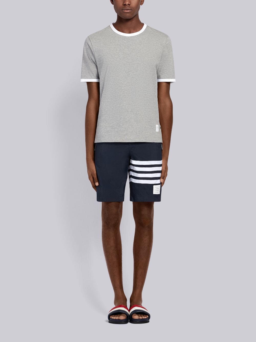 Shorts De Bain Thom Browne Swim Tech 4-Bar Board Short Homme Bleu Marine | GRF52K99002