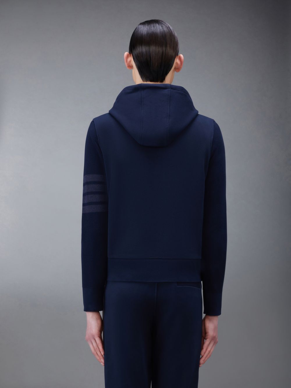 Sweat a Capuche Thom Browne Classic Loopback 4-Bar Homme Bleu | MMH13K34314