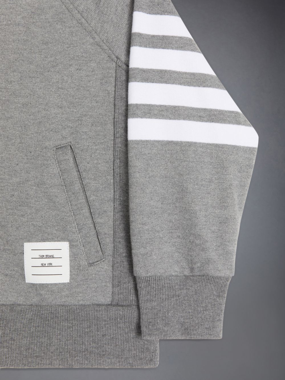 Sweat a Capuche Thom Browne Classic Loopback 4-Bar Full Zip Garcon Grise | NNM81N12459