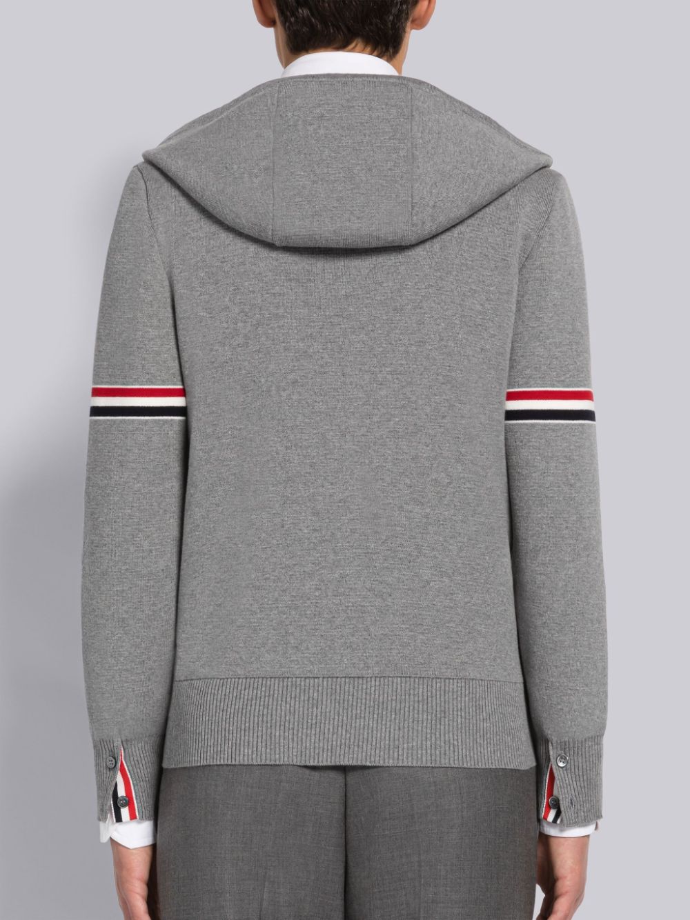 Sweat a Capuche Thom Browne Cotton Milano Armband Homme Grise | YMM37W48897