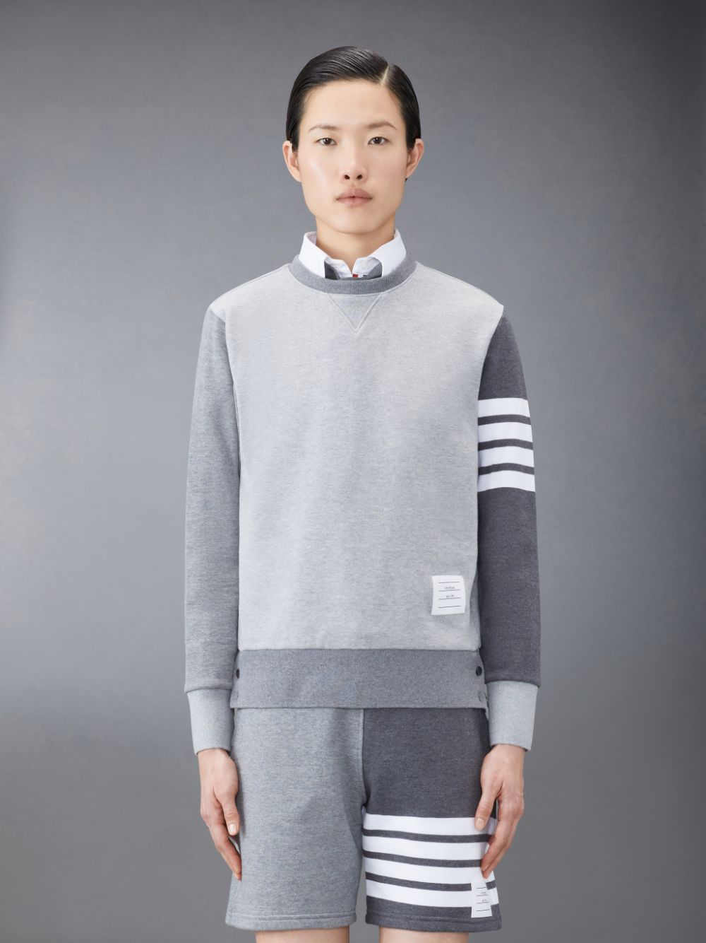 Sweats Thom Browne Funmix Classic Loopback 4-Bar Femme Grise | SAM09H56894