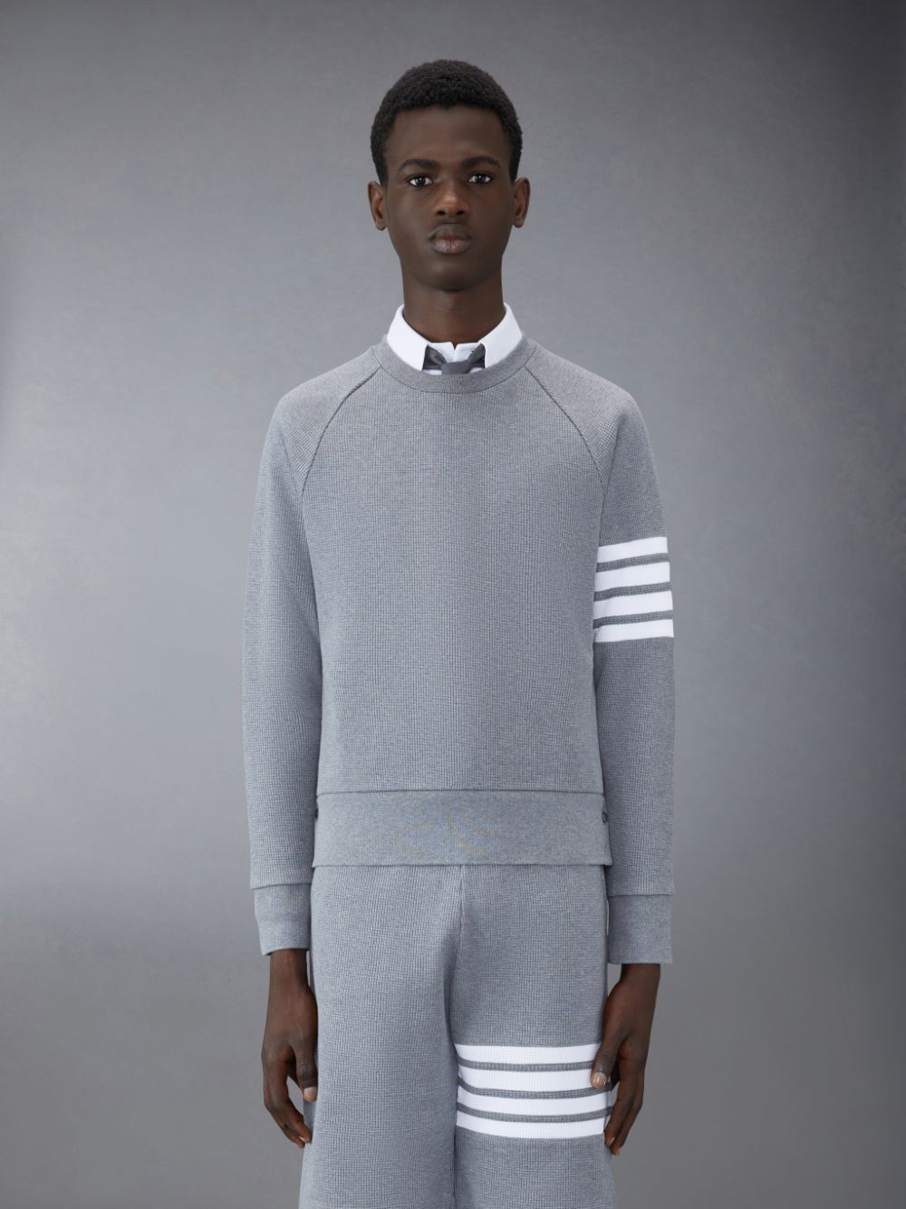 Sweats Thom Browne Waffle Raglan Homme Grise | WSC89H47750