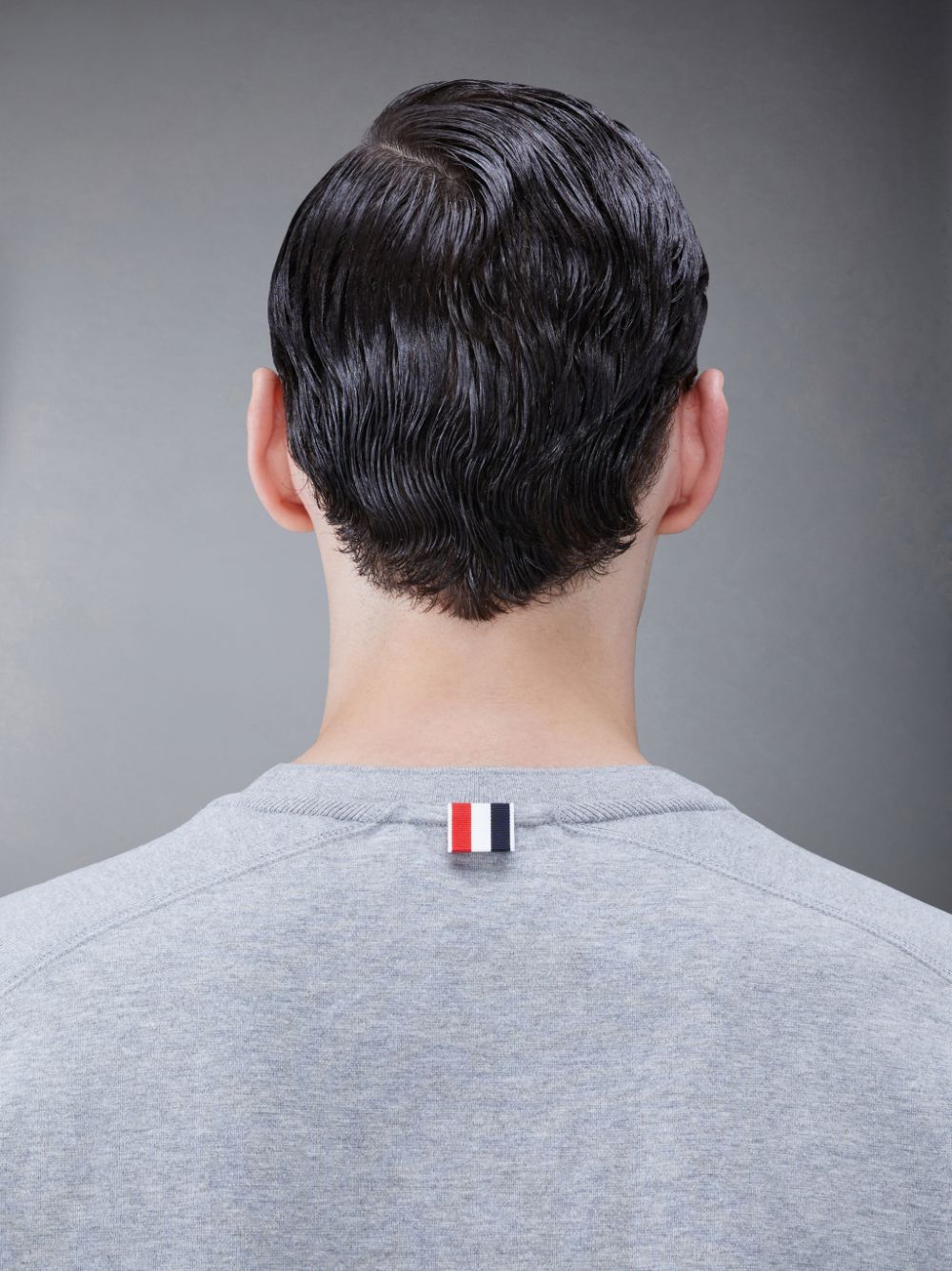 T Shirts Thom Browne Cotton 4-Bar Short Sleeve Homme Grise | MAC77H30367