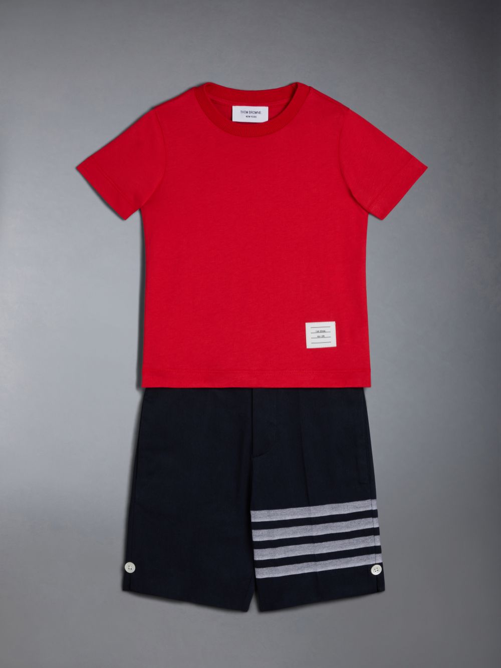 T Shirts Thom Browne JERSEY STRIPED Garcon Bleu | BEF92M02189