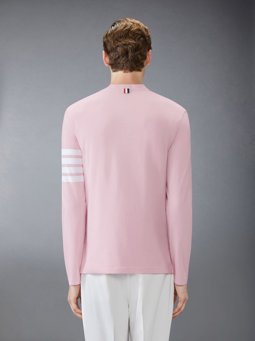 T Shirts Thom Browne Jersey 4-Bar Homme Rose | YQO64K95770