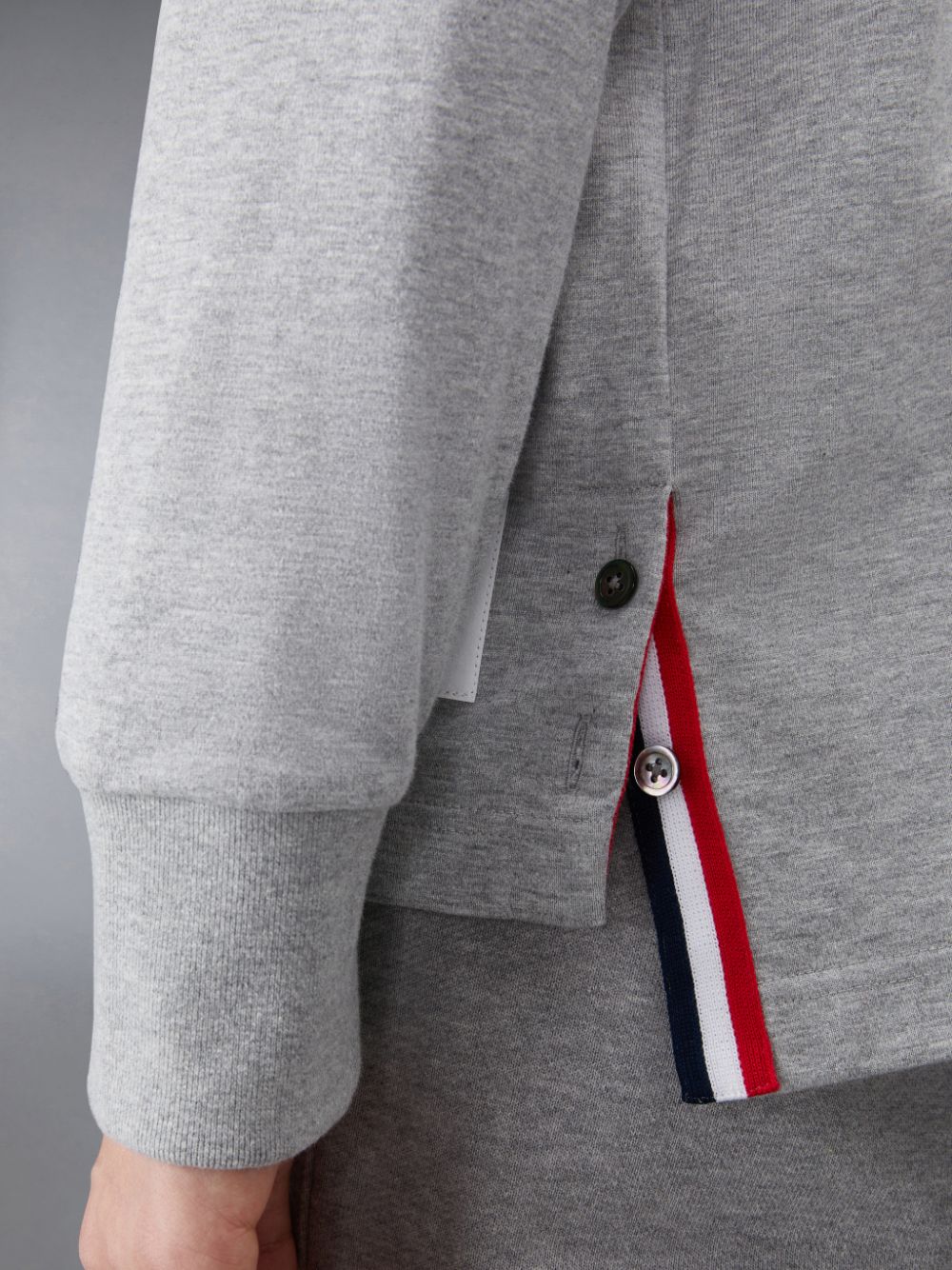 T Shirts Thom Browne Jersey 4-Bar Long Sleeve Rugby Femme Grise | NMX11Q75294