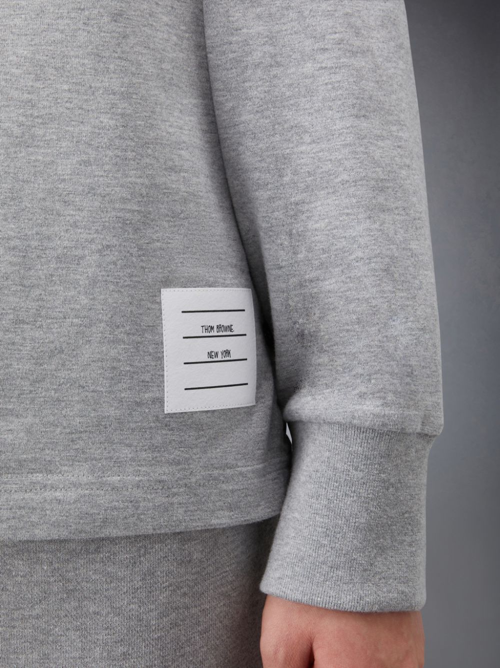 T Shirts Thom Browne Jersey 4-Bar Long Sleeve Rugby Femme Grise | NMX11Q75294