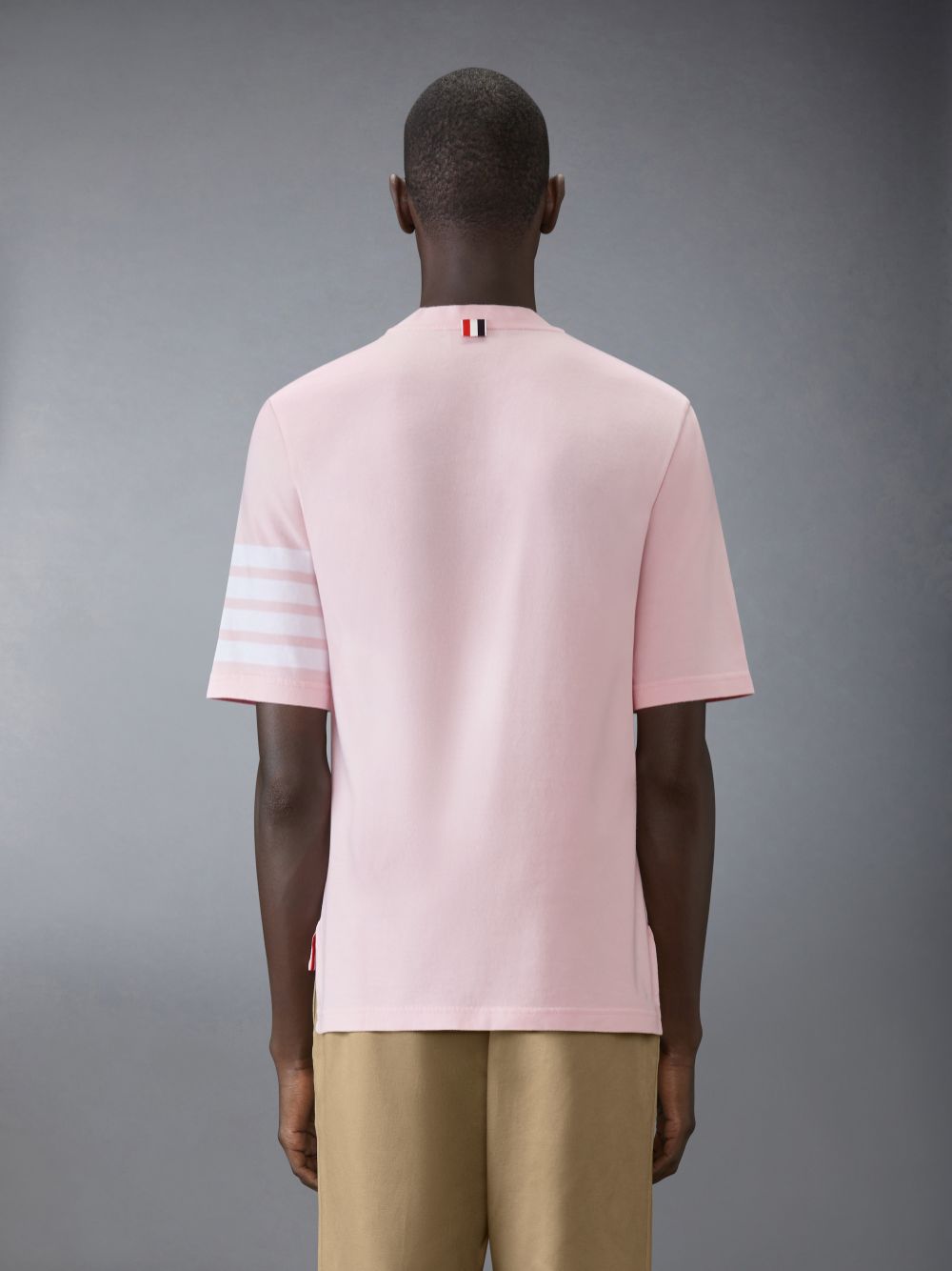 T Shirts Thom Browne Jersey 4-Bar Short Sleeve Homme Rose | CHS53O52965