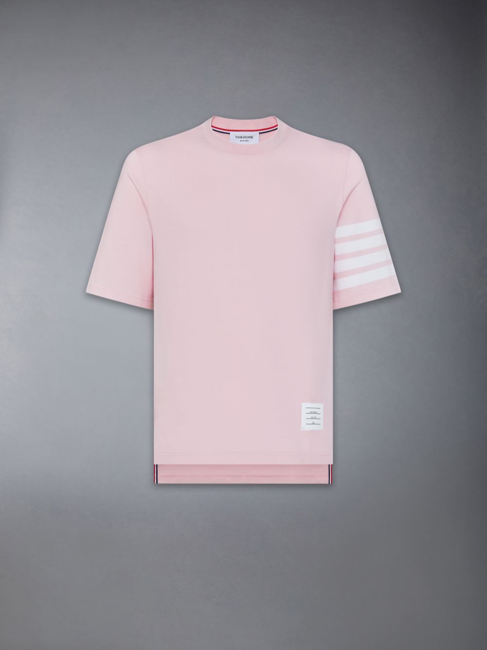 T Shirts Thom Browne Jersey 4-Bar Short Sleeve Homme Rose | CHS53O52965