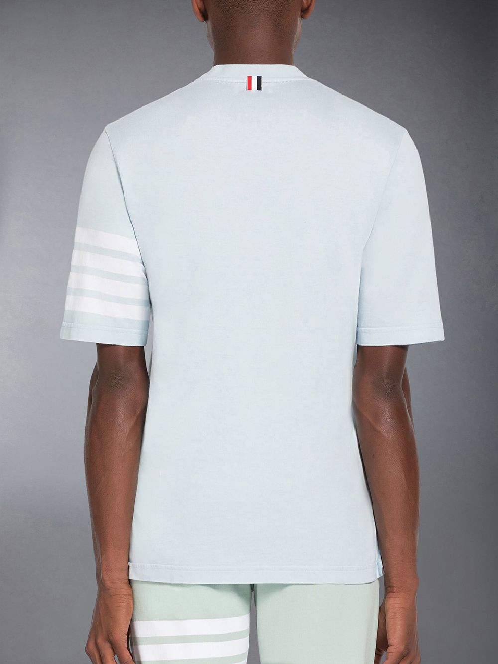 T Shirts Thom Browne Jersey 4-Bar Short Sleeve Homme Bleu | OES80V00483
