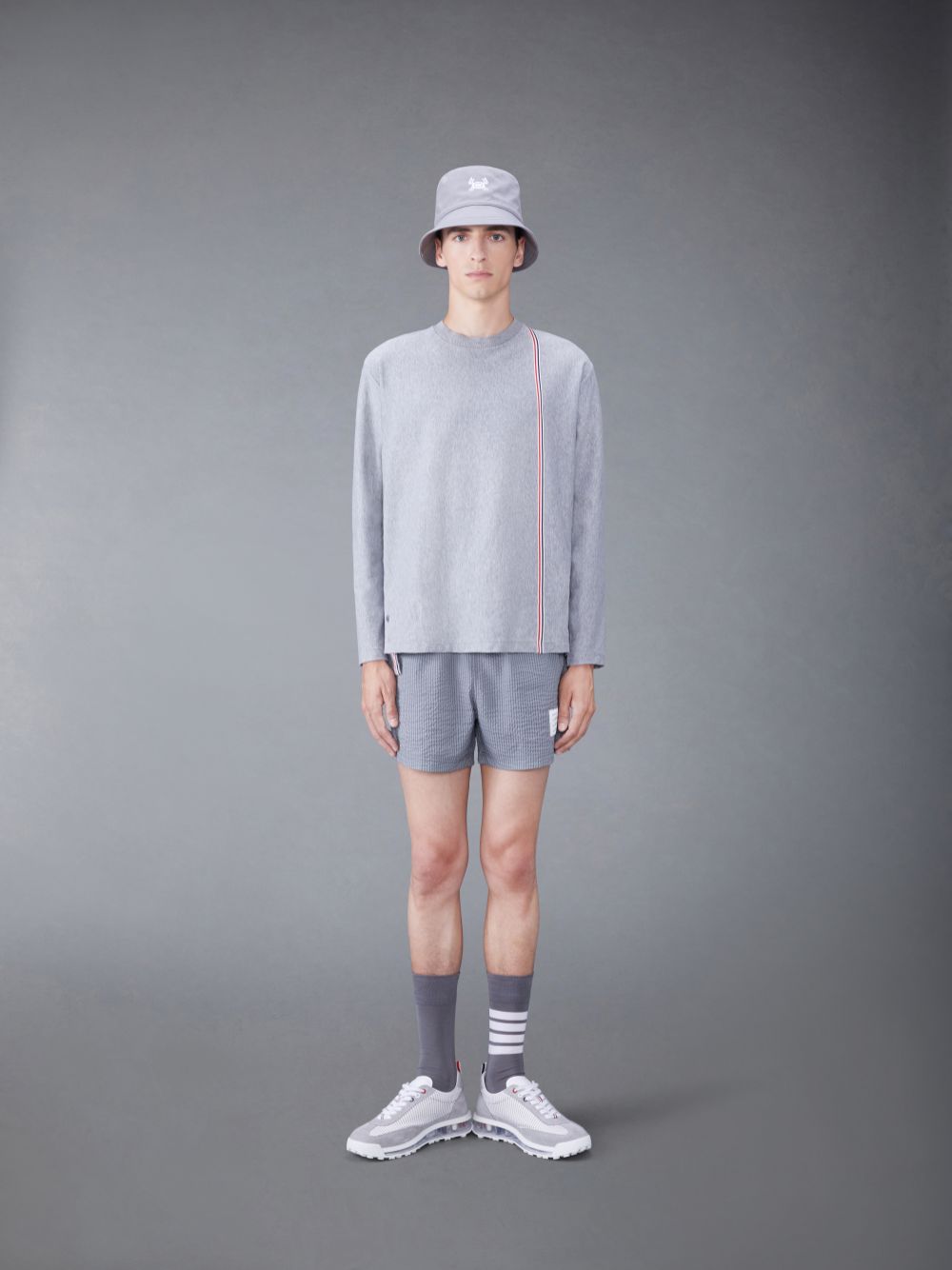 T Shirts Thom Browne Jersey Oversized Homme Grise | GPV95O70248