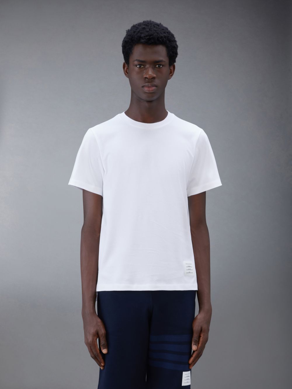 T Shirts Thom Browne Jersey Relaxed Side Slit Homme Blanche | ARI25E56270