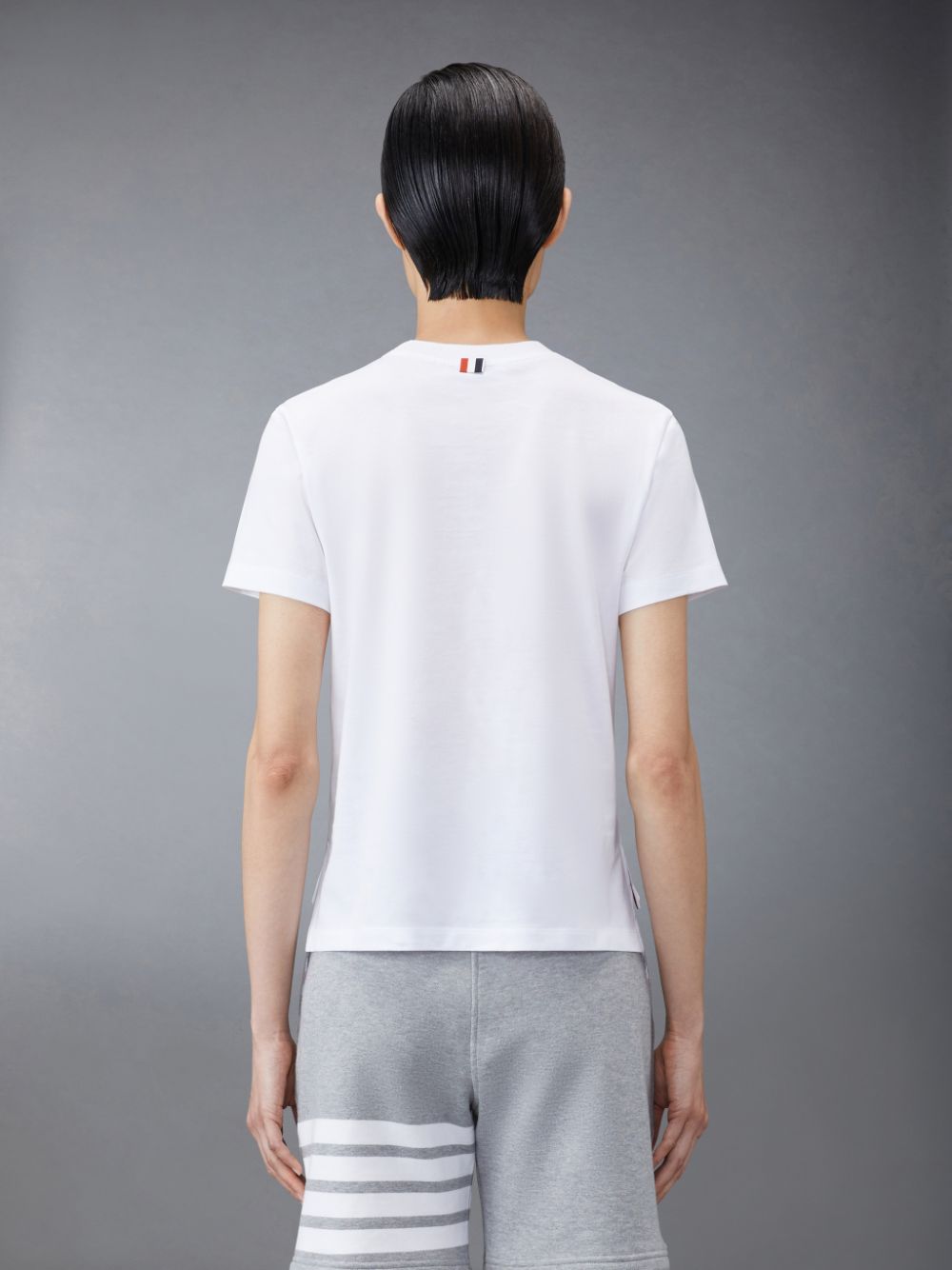 T Shirts Thom Browne Jersey Relaxed Side Slit Femme Blanche | YZV33S16695