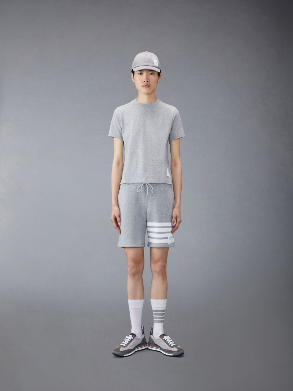 T Shirts Thom Browne Jersey Relaxed Side Slit Femme Grise | DQA29Y34295