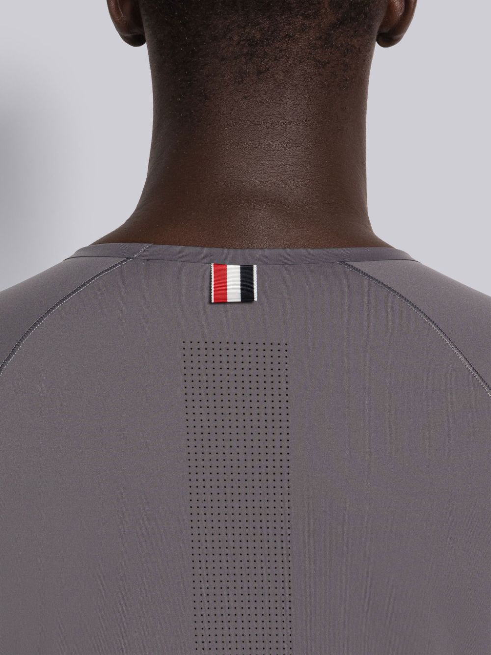 T Shirts Thom Browne LIGHTWEIGHT TECH INTERLOCK COMPRESSION SHORT SLEEVE Homme Grise | UIA52D56424