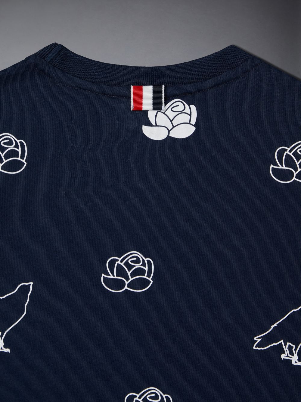T Shirts Thom Browne Light Medium Jersey Rose and Raven Fille Bleu | LVG21H39397