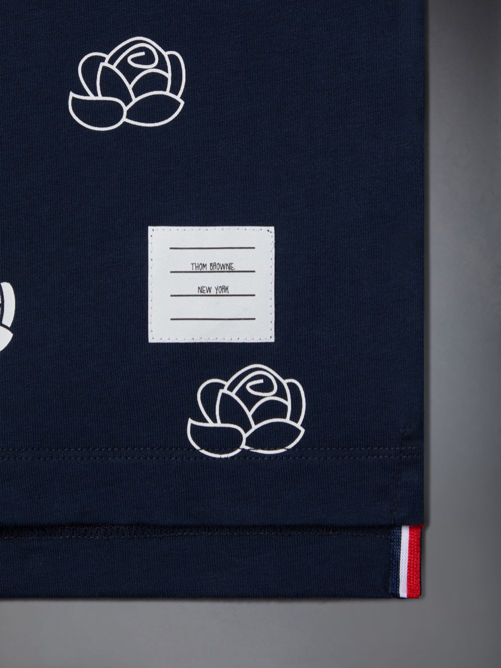 T Shirts Thom Browne Light Medium Jersey Rose and Raven Fille Bleu | LVG21H39397