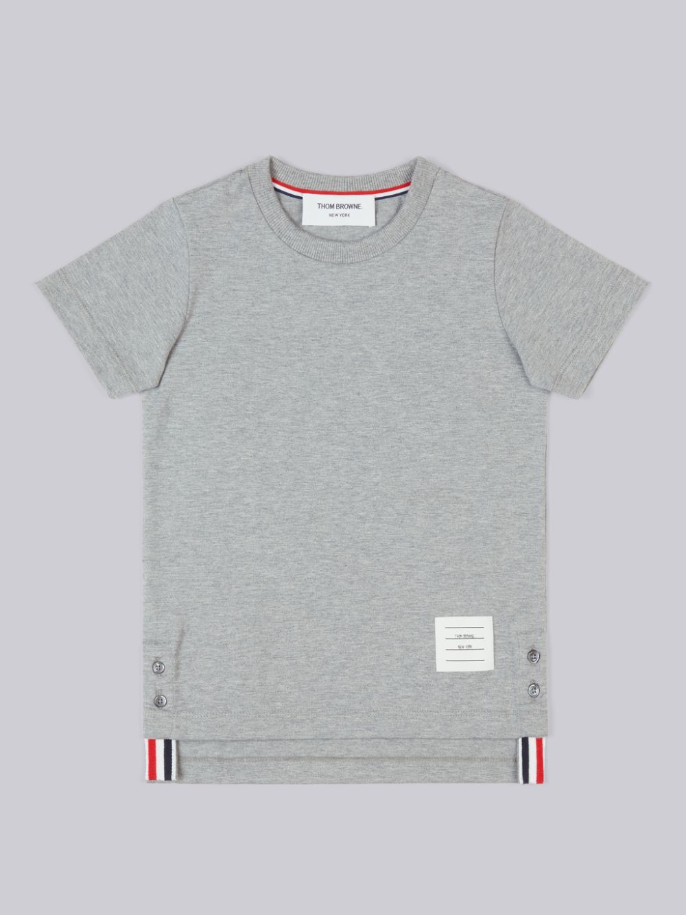 T Shirts Thom Browne Medium Cotton Jersey Short Sleeve Garcon Grise | LAQ70Q57338