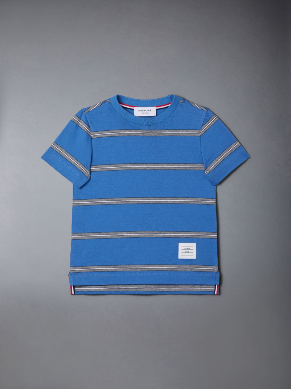 T Shirts Thom Browne Mid Weight Jersey Striped Fille Bleu | MLQ98J01605