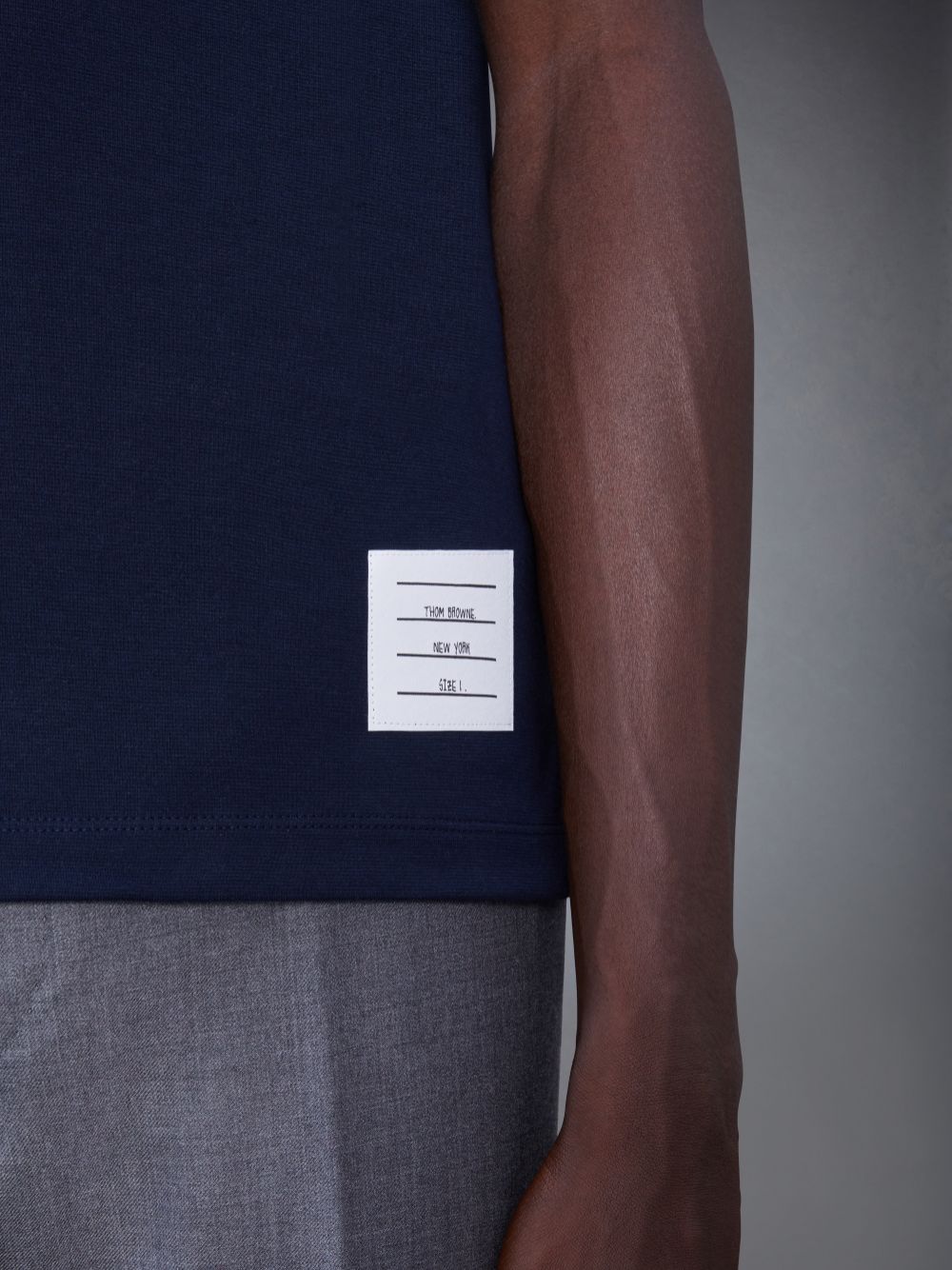 T Shirts Thom Browne Oversized Short Sleeve Pocket Homme Bleu | WMU89X24306