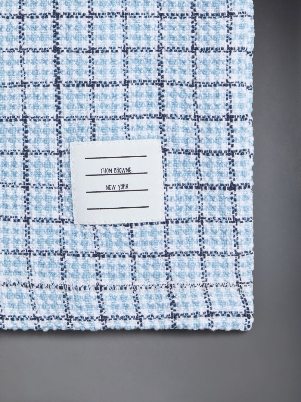 T Shirts Thom Browne Tweed Jersey Boxy Fille Bleu | CWS75C95788