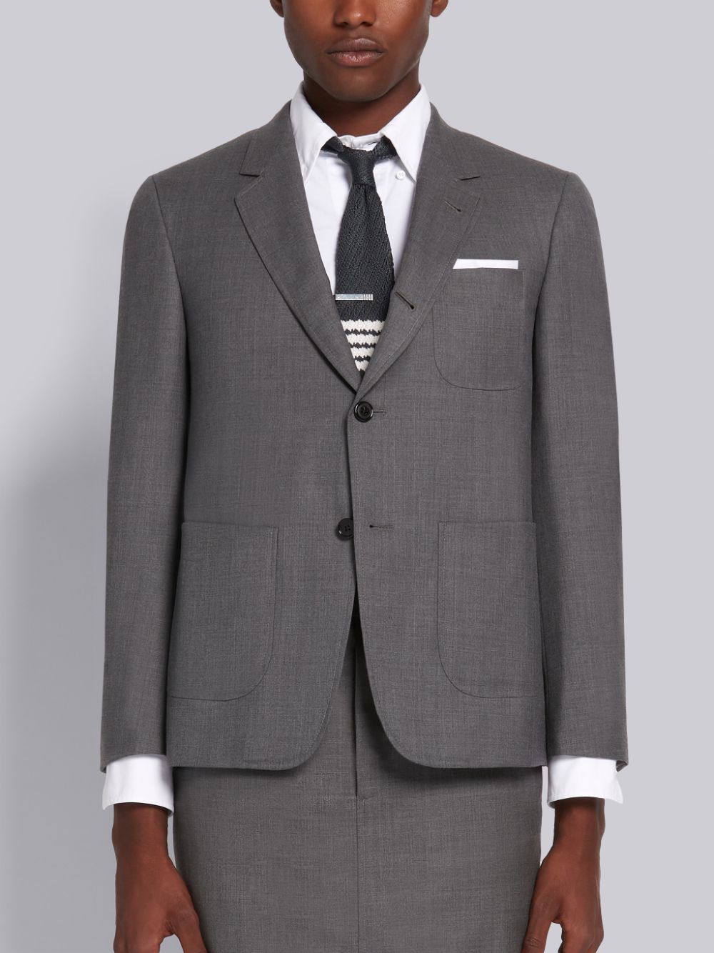 Vestes Thom Browne Medium Super 120s Wool Twill Sack Homme Grise | QPS05X71947