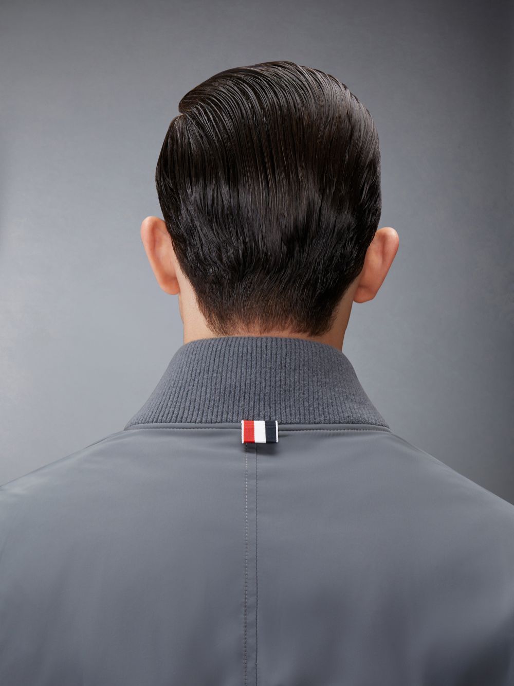 Vestes Thom Browne POLY TWILL 4-BAR OVERSIZED BLOUSON Homme Grise | VVT58G90564