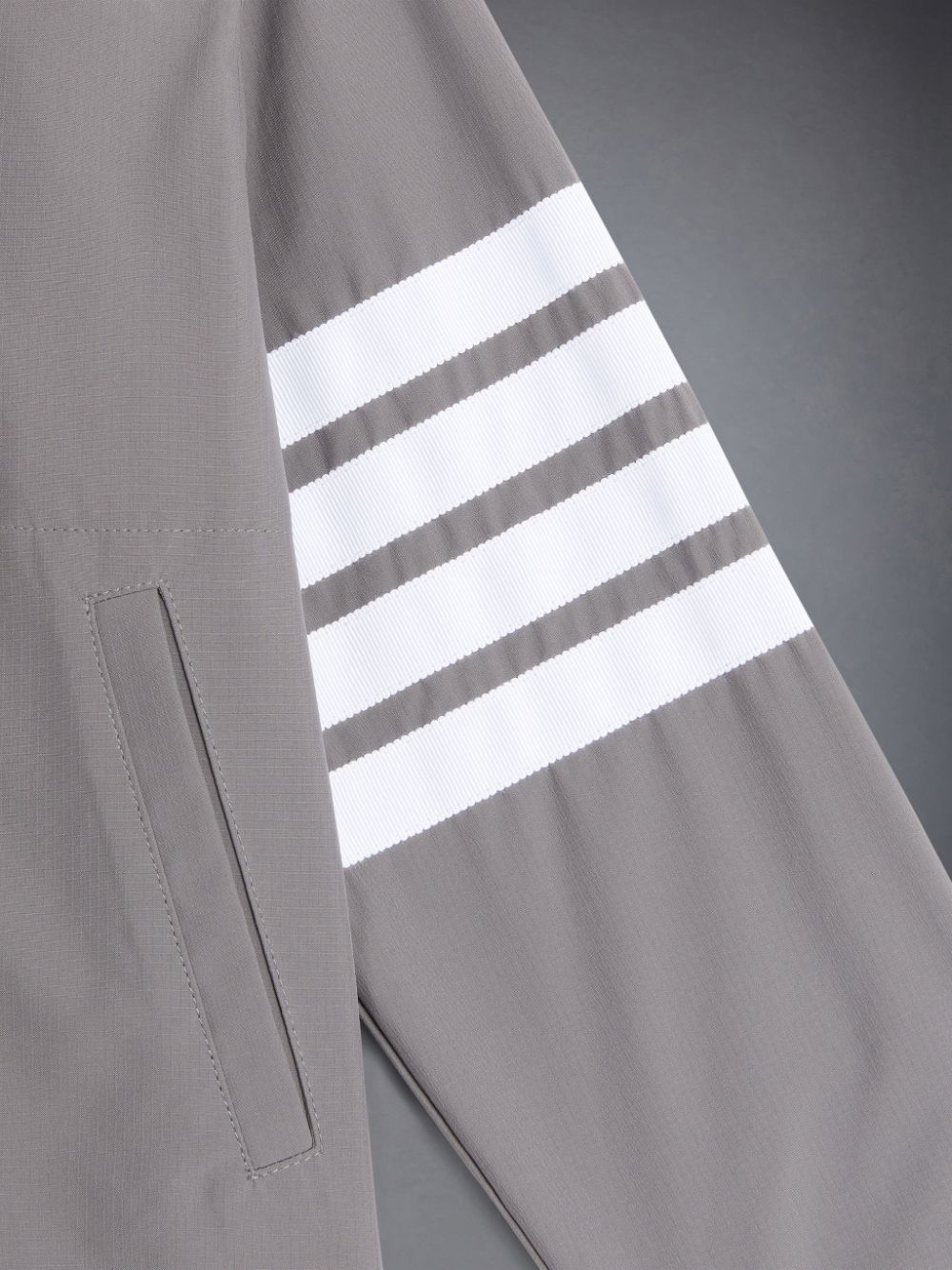 Vestes Thom Browne Ripstop 4-Bar Rain Fille Grise | PCQ57Z79523