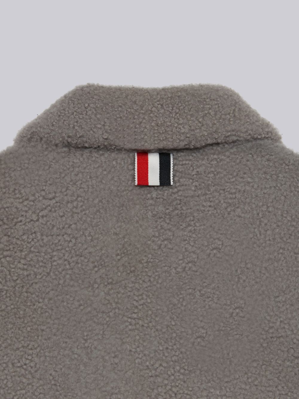 Vestes Thom Browne Shearling 4-Bar Patch Pocket Button Fille Grise | RKO39X89109