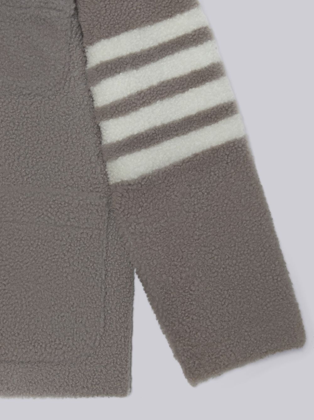 Vestes Thom Browne Shearling 4-Bar Patch Pocket Button Fille Grise | RKO39X89109