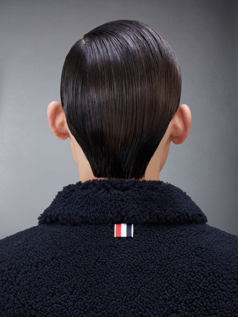 Vestes Thom Browne Shearling 4-Bar Sack Homme Bleu | CAT19W02626