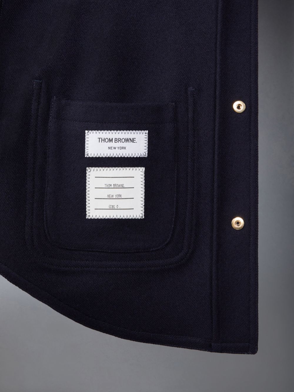 Vestes Thom Browne Wool Cashmere 4-Bar Utility Homme Bleu | LTG25C15088