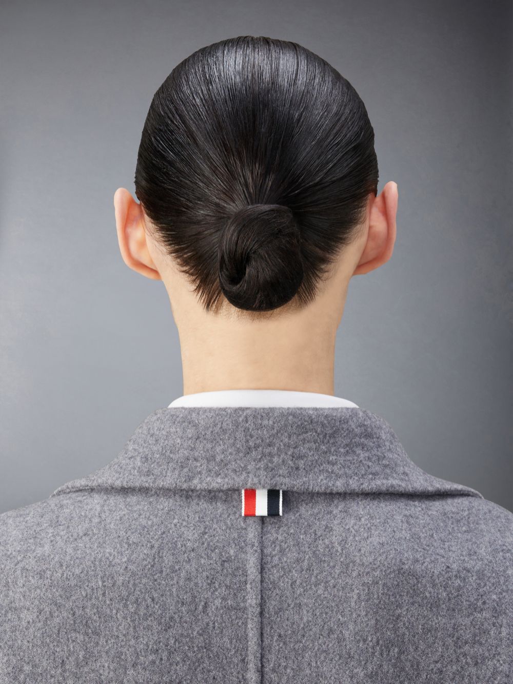 Vestes Thom Browne Wool Cashmere Armband Bell Sleeve Femme Grise | HGW90L63487