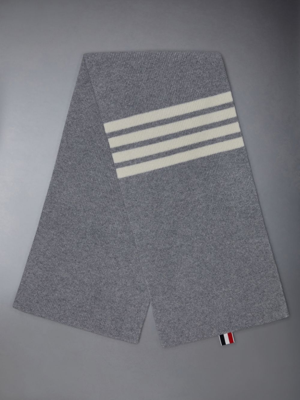 Écharpe Thom Browne CASHMERE RIB 4-BAR Femme Grise | HHY88L58815